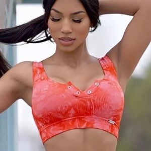 Bombshell Sportswear Snap Seamless Sports Bra Hawaiian Punch